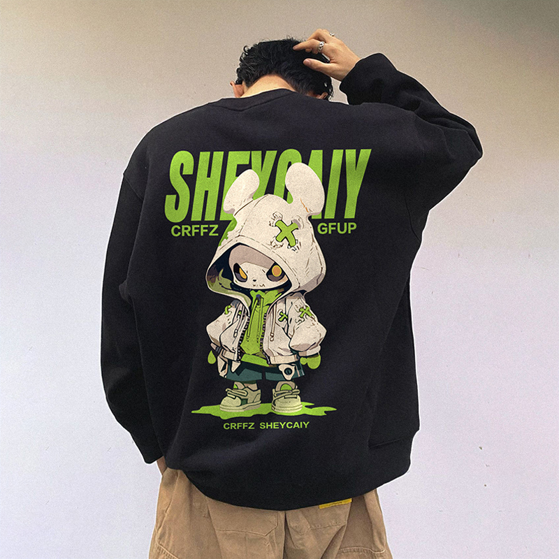 重磅男款美式休闲潮牌圆领卫衣