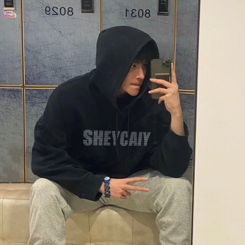 重磅男款美式休闲青少年连帽卫衣