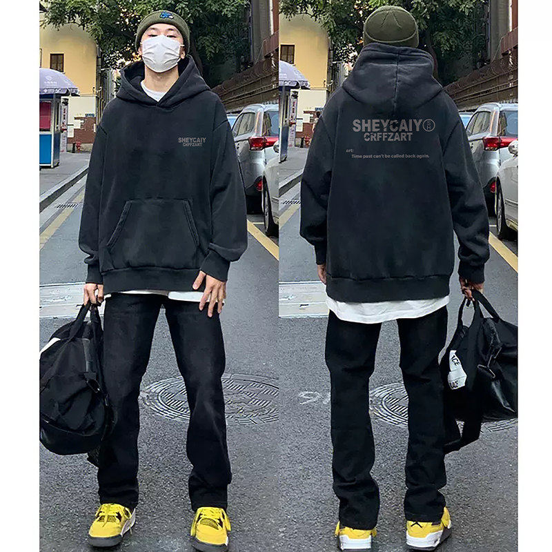 重磅男款美式休闲青少年圆领卫衣