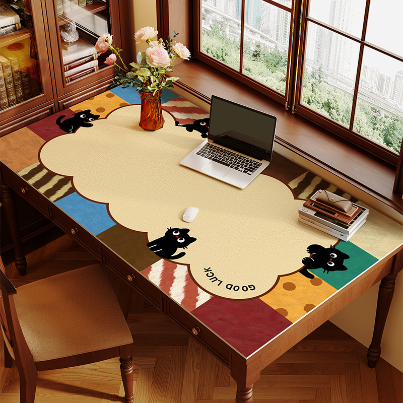 多巴胺动物书桌垫防水防油免洗学生书桌台面保护垫办公学习桌布