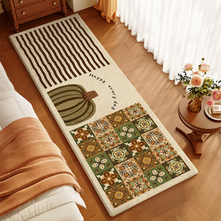 美式2026新款卧室地毯轻奢高级感床边毯子客厅沙发阳台长条地垫