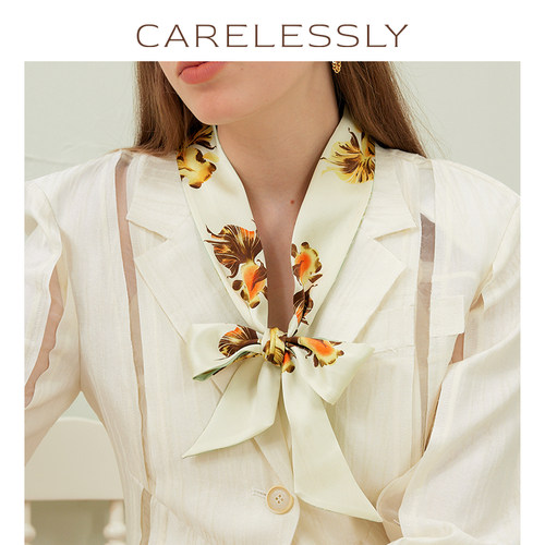 CARELESSLY春夏印花丝巾飘带