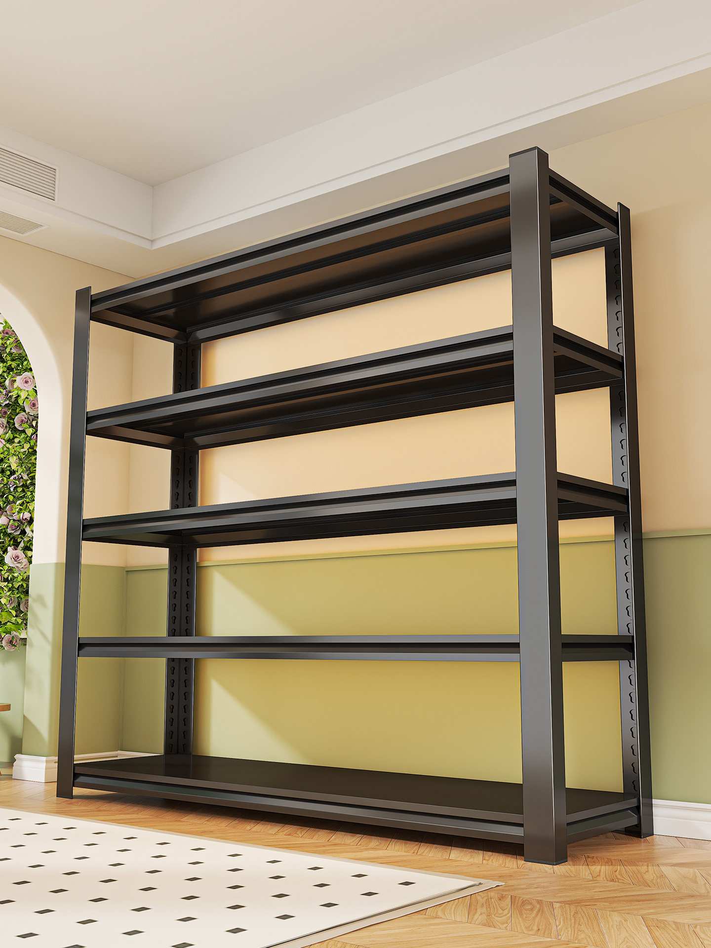 家用置物架多层落地卫生间厨房货架阳台仓库超市储物架钢制收纳架,商业/办公家具,仓储货架,淘宝优惠券,粉丝福利购,淘宝优惠卷