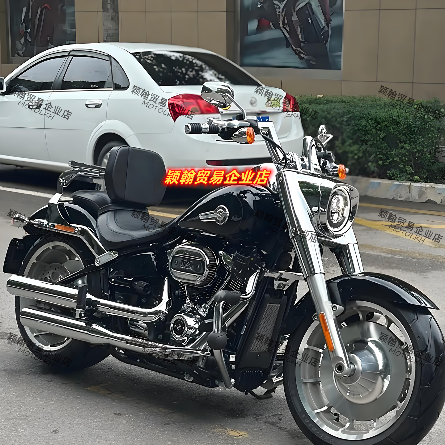 哈雷肥仔X48路王改装加高车把