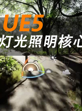 UE5 虚幻5引擎灯光照明核心技术训练视频教程  9月新增UE4地编等