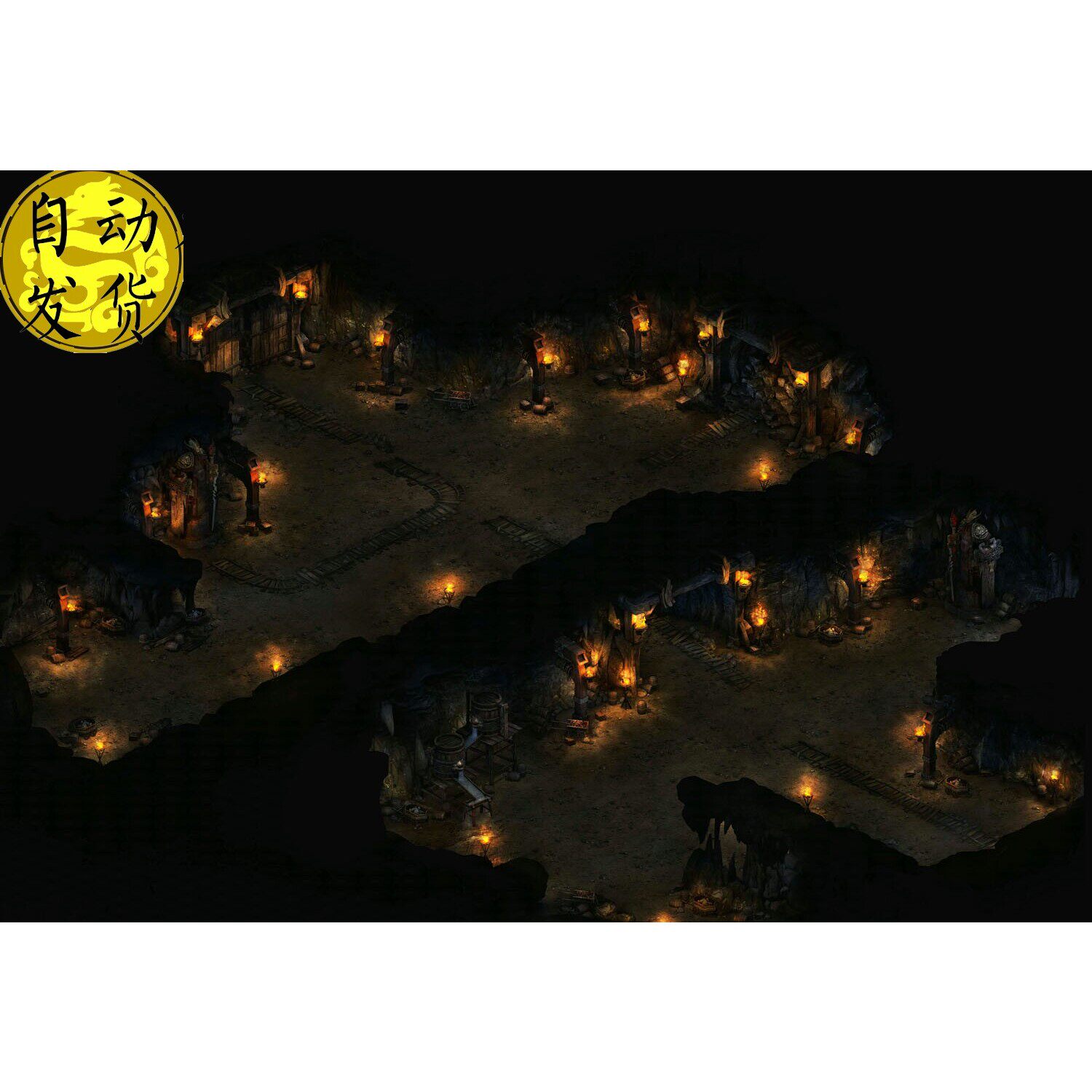 传奇彩砖地图素材 无名矿区1-3层 真彩地砖