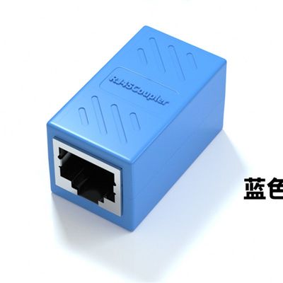 新品对接头rj45网络直通头电脑宽带G网线水晶头延长连接器双通定