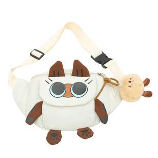 2025新款斜挎包女生可爱卡通单肩背包多功能腰包户外运动骑行胸包