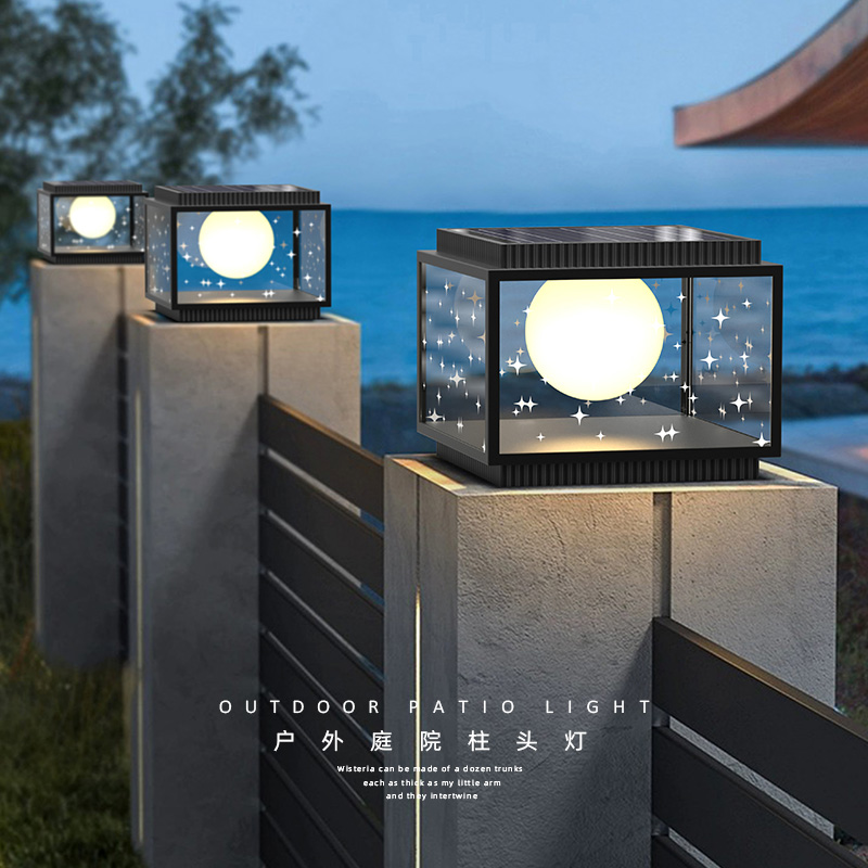 景献柱头灯不锈钢亚克力灯罩印花