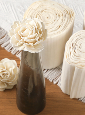 卷装通草纸自然植物制作diy香薰插花材料实用家居摆件小众礼品