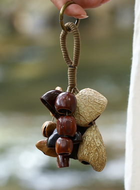 五果音疗挂铃小众自然果壳挂件包包挂饰天然果壳手工diy森系礼物