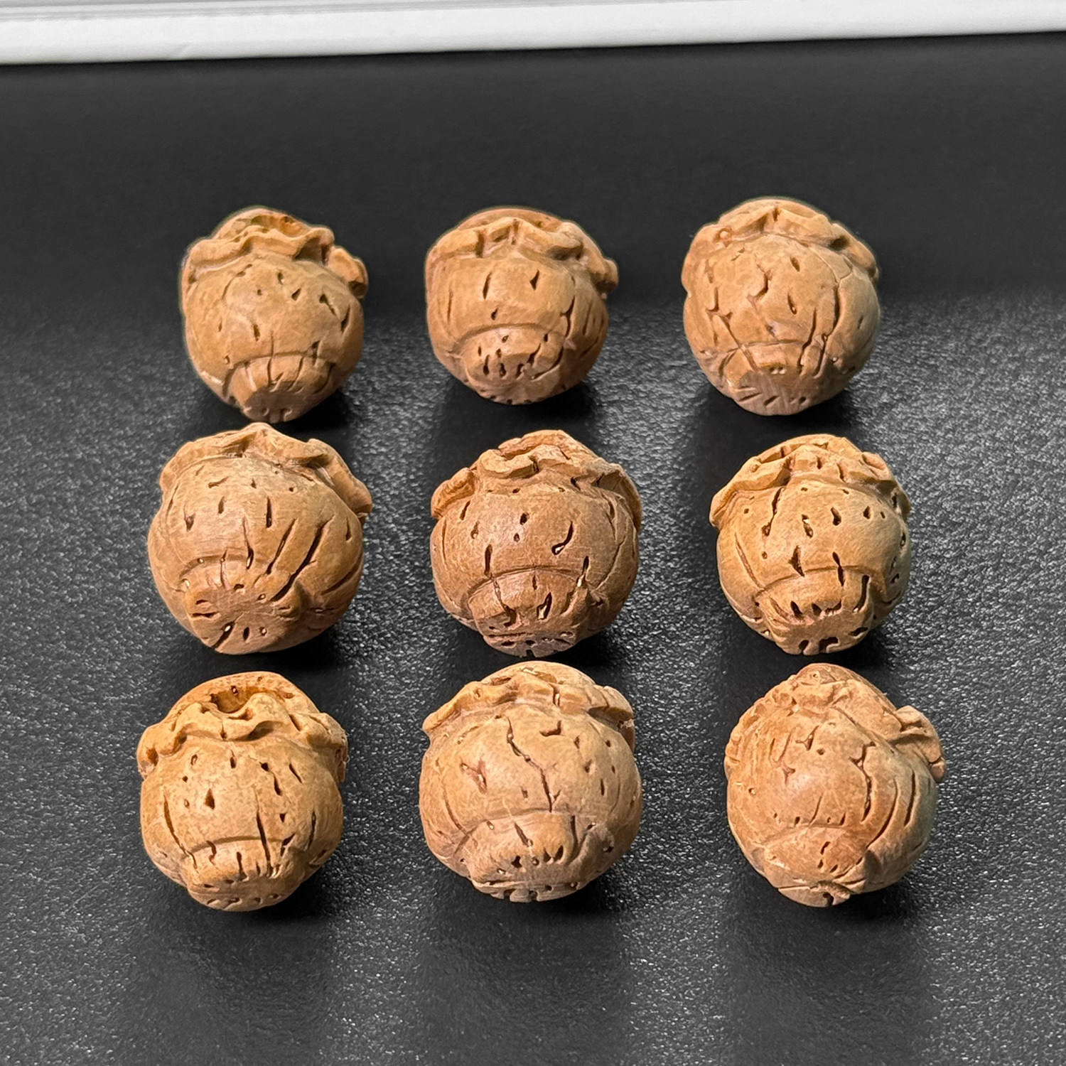 天然植物手工雕刻核桃文玩diy配件工艺品挂件花边篮子装饰摆件
