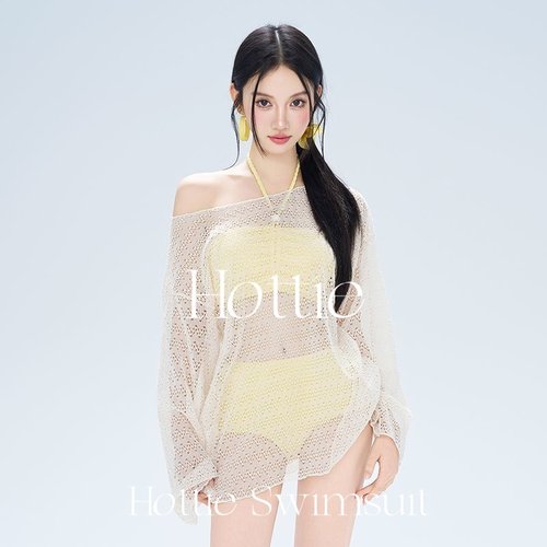 新款性感抹胸挂脖日光甜杏黄色