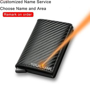 Carbon Fiber Rfid Card Holder Men Wallets Money Bag Male Vin