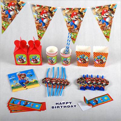 Super Mario Theme Party Decoration Tableware Paper Cup
