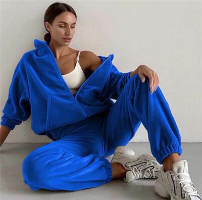 欧美运动服卫衣2件套装女 костюм 2 piece set sweatsuit