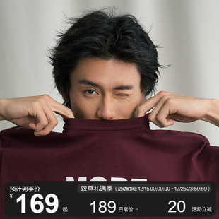 男字母发泡印花纯棉透气日系情侣半袖 重磅短袖 t恤 夏季 MOSEALAND