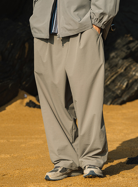 MOSEALAND 22SS休闲裤男潮牌宽松纯色环保廓形户外多功能收纳长裤