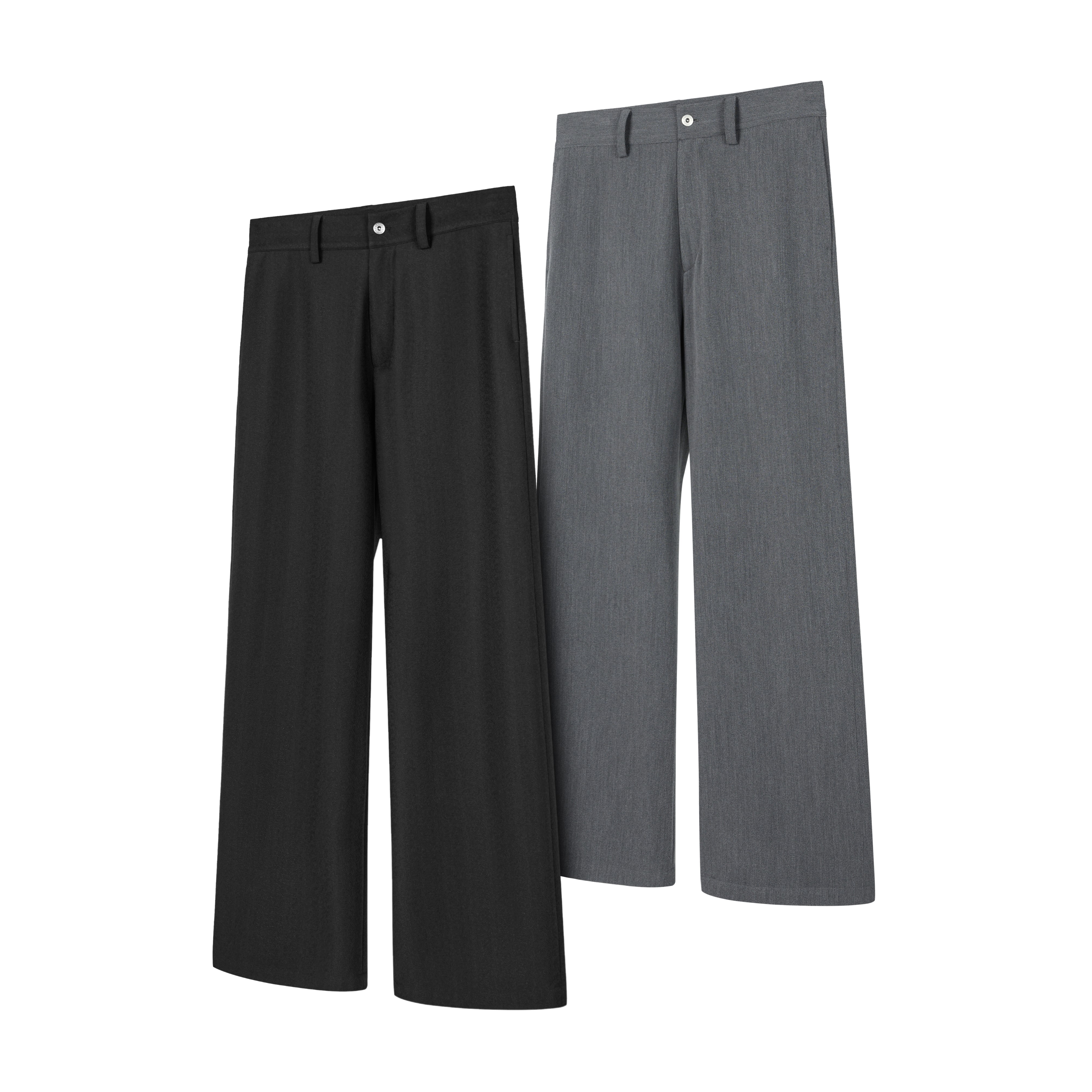 DESERTO 肌理感花纱纯色垂感直筒宽松休闲抗起球春夏西裤长裤男