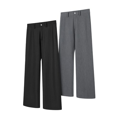 DESERTO 肌理感花纱纯色垂感直筒宽松休闲抗起球春夏西裤长裤男