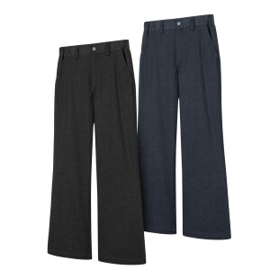 DESERTO 仿原牛解构Scuba裁片基础垂感透气春夏微喇西裤休闲裤男