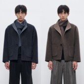 DESERTO 双面穿短大衣外套男 70%羊毛980G重磅双面呢 一衣两穿