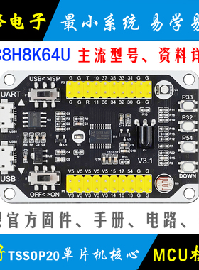 STC8H8K64U单片机最小系统TSSOP20 核心板 STC开发板 学习板 模块
