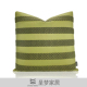 现代简约样板房绿色皮革抱枕靠包轻奢方枕北欧风客厅沙发靠枕靠垫