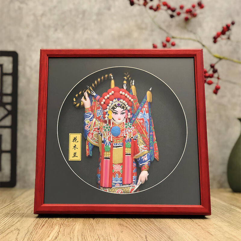 呈奕泥人张飞工艺品送外国人的中国特色礼物京剧脸谱挂件戏剧人物