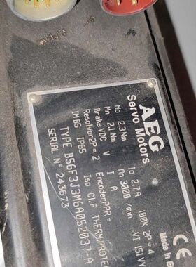 AEG品牌电机 型号B56F3J6A052037-A