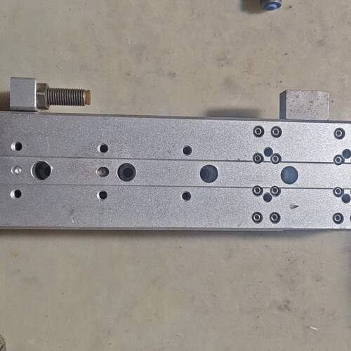 双导轨滑台气缸 HLQ12x100SA 实物拍摄 成色