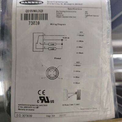 BANNER邦纳 QS18VN6LDQ8光电传感器