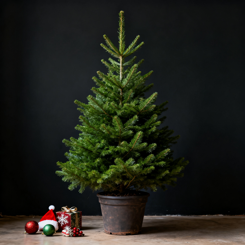 真的圣诞树真树大型小型2025新款家用云杉盆栽真正活的松树诺贝松