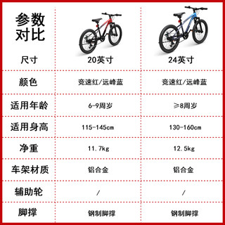 Ninebot九号儿童山地自行车20/24寸男女孩小学生6一15岁变速单车