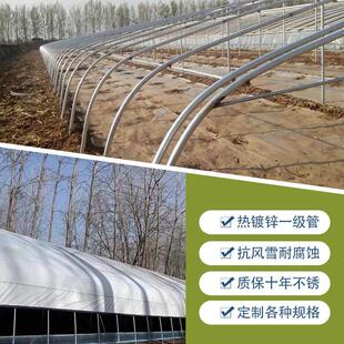 温室钢管大棚骨架养殖种植暖棚全套猪鸡舍钢架连栋组装简易蔬菜棚