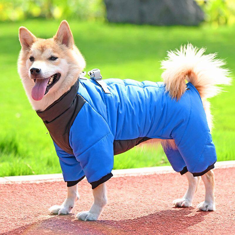 狗衣服冬装厚款保暖羽绒棉衣四脚衣中小型柴犬比熊泰迪防寒衣服