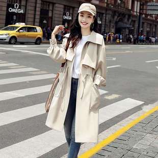 薄款 官网正品 时尚 春秋外套女2025新款 英伦风大衣收腰显瘦中长 韩版