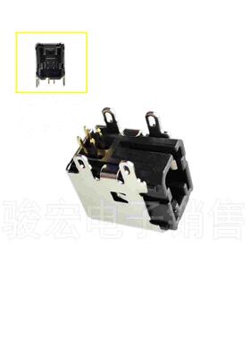 日本HTK汽车LVDS高速信号连接器HSL车载1A插口母座4芯卧式黑色USB