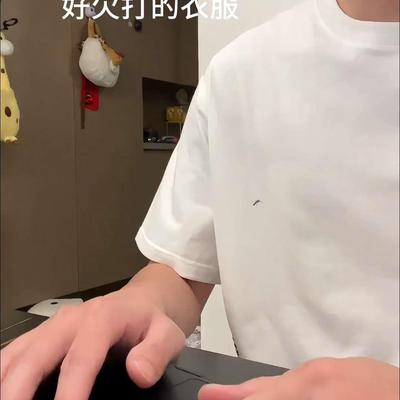 一只蚊子印花男装重磅纯棉白色时尚短袖夏季透气T恤打底宽松圆领