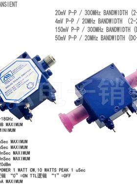 美国微波SPST射频开关0.5-20GHz超高速脉冲调制器 吸收式电子开关