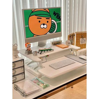 Brateck北弧升降台站立式工作台办公桌电脑升降桌折叠小仙桌D460