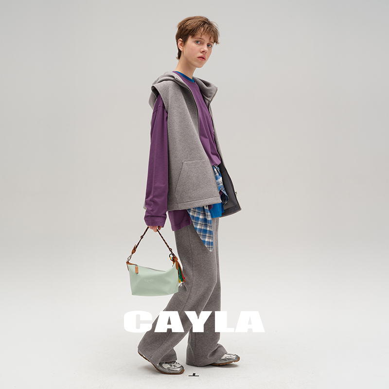 CAYLA撞色编织绳手提包