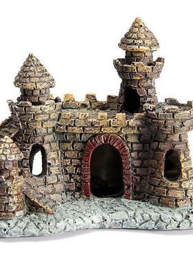 Aquarium Resin Castle Fish Tank Decorations Castle Tower Orn