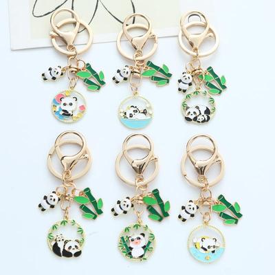 Panda keychain couple pendant bag creative hanging ornaments