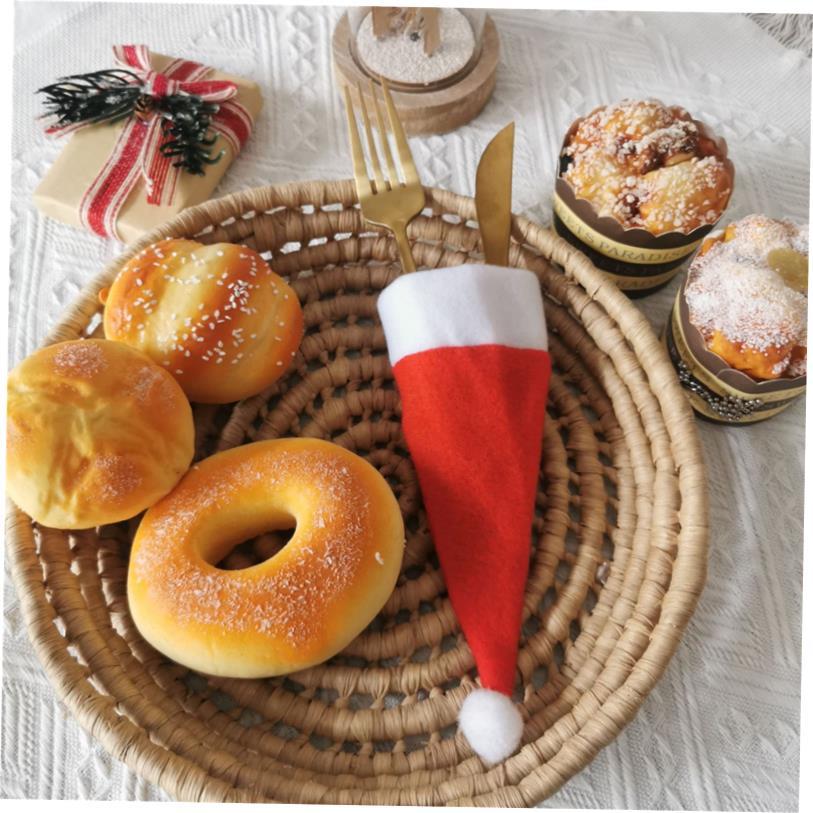 christmas decoration?tree 18*7.5cm knife and fork set hat