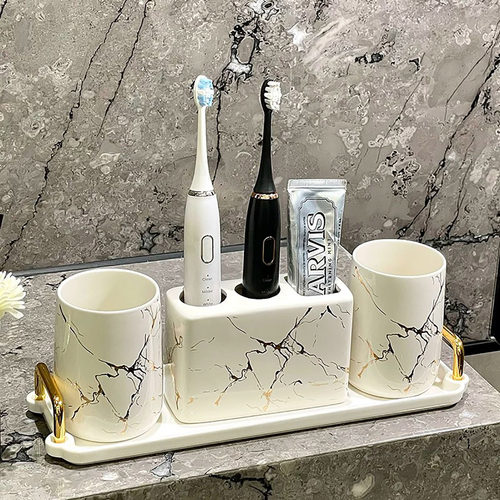 高端轻奢漱口杯套装家用高级牙杯