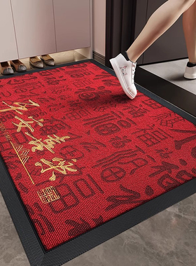 德国红色高级入户门地垫大门口进门耐脏免洗脚垫别墅豪宅高端地毯