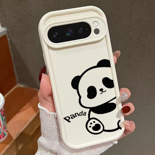 可爱熊猫10pro适用谷歌Google Pixel 9 Pro XL手机壳8A保护套7天眼阶纯色 跨境