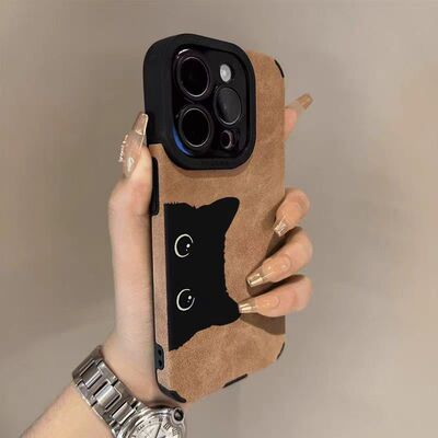 暗黑系黑猫A54适用三星Galaxy A53手机壳A52S皮纹 A73全包A72软s23ultra简约s24创意s22潮A14 A13