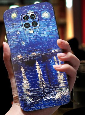 梵高浮雕红米K50手机壳K60e适用于REDMI NOTE13Pro套note12 turbo软k40精孔k70ultra